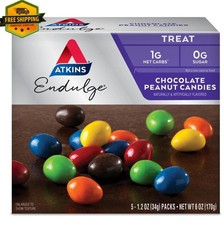 Usado, Doces de chocolate amendoim Atkins Endulge – Lanche amigo do ceto, pacote com 5 comprar usado  Enviando para Brazil