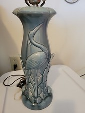 Abajur de mesa vintage azul chinoiserie cerâmica guindaste comprar usado  Enviando para Brazil