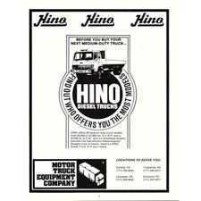 Hino Diesel Trucks Motor Truck Equipment Company Carlisle PA 1987 Ad SAG8-2 comprar usado  Enviando para Brazil