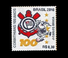 Usado, selo de tecido sintético futebol Brasil Corintians 2010 Mi 3834, Yt 3119 RHM C-3028 comprar usado Usado, selo de tecido sintético futebol Brasil Corintians 2010 Mi 3834, Yt 3119 RHM C-3028 comprar usado  Brasil