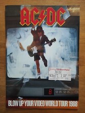AC/DC Blow up your video world tour 1988 Concert Programme with Ticket Stub, usado comprar usado  Enviando para Brazil