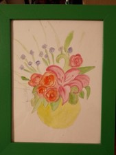 Watercolor bouquet flowers d'occasion  Expédié en Belgium