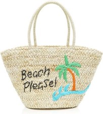 Usado, Bolsa de praia, bolsa tote colorida bordada de palha comprar usado  Enviando para Brazil