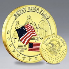 Moeda comemorativa Betsy Ross ouro 40 mm bandeira dos EUA lembrança nascimento da antiga glória comprar usado Moeda comemorativa Betsy Ross ouro 40 mm bandeira dos EUA lembrança nascimento da antiga glória comprar usado  Enviando para Brazil