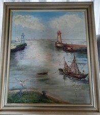 ölgemälde hafen 1962 gebraucht kaufen  Schwäbisch Gmünd