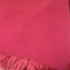 Cobertor térmico de náilon acabamento acetinado waffle 76”x 88” vermelho doce roupa de cama retrô comprar usado  Enviando para Brazil