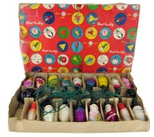 Lâmpadas de Natal antigas de vidro em forma de figura 17 peças suporte original caixa Japa comprar usado  Enviando para Brazil
