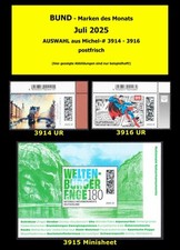(25/07) BUND JULI 2025 Mi-# 3914, 3915, 3916 postfrisch (Auswahl) comprar usado  Enviando para Brazil