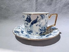 Xícara de chá e pires de porcelana, porcelana óssea comprar usado  Enviando para Brazil