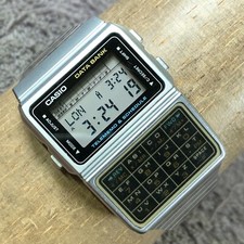 Vintage Casio Databank Masculino DBC-610 Relógio Digital Quartzo Tom Prata 33mm 7 3/4" comprar usado  Enviando para Brazil