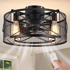 Ventilador de teto enjaulado com luz, 20 luzes de ventilador de teto com controle remoto comprar usado  Enviando para Brazil