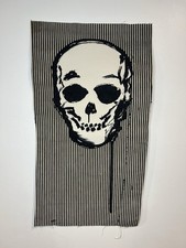 Tecido vintage com arte de caveira pintada à mão, usado comprar usado  Enviando para Brazil