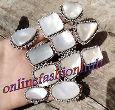 Lote de anéis folheados a prata esterlina 925 com pedras preciosas de madrepérola leitosas comprar usado Lote de anéis folheados a prata esterlina 925 com pedras preciosas de madrepérola leitosas comprar usado  Enviando para Brazil