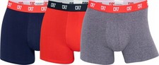 Bokserki męskie CR7 Basic Trunk 3 pary grey melange/red/navy L na sprzedaż  PL