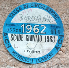 Bollo aci 1962 usato  Perugia