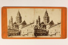 Niemcy Katedra Moguncja widok z boku zdjęcie Th. Creifelds stereo vintage album na sprzedaż  Wysyłka do Poland
