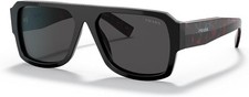 Óculos de sol aviador Prada PR 22YS 1AB5S0 preto plástico lente cinza comprar usado  Enviando para Brazil