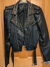 Black biker studded for sale  WHITEHAVEN