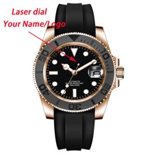 Logotipo personalizado laser 40 mm moldura cerâmica safira luminosa NH35 relógio masculino automático comprar usado  Enviando para Brazil