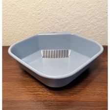 Escorredor de pia de canto vintage Rubbermaid azul com alças #5816, usado comprar usado  Enviando para Brazil