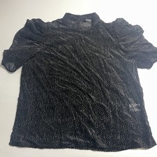 Blusa Mayson the Label feminina preta manga curta blusa náilon transparente tamanho M, usado comprar usado  Enviando para Brazil