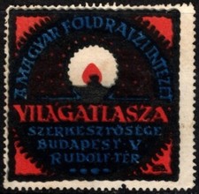 Selo pôster vintage Hungria Atlas Mundial Instituto Geográfico Húngaro comprar usado  Enviando para Brazil