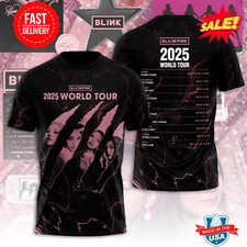 Camisa BLACKPINK 3D – DeadLine Tour 2025 concerto camiseta para amantes do Kpop EUA comprar usado  Enviando para Brazil