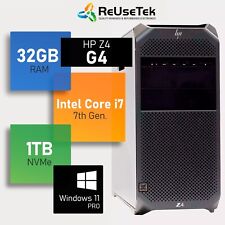 Estação de trabalho HP Z4 G4 Intel i7-7800X 32GB RAM 1TB NVMe SSD AMD Radeon Pro WX 3100, usado comprar usado  Enviando para Brazil