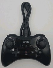 Controle e carregador sem fio preto oficial OEM Nintendo Wii U Pro WUP-005 comprar usado  Enviando para Brazil