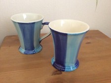 Pair blue striped for sale Pair blue striped for sale  TIVERTON
