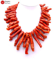 Colar longo feminino de coral vermelho natural ramo 50-70 mm 18" comprar usado  Enviando para Brazil