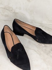 Sapatilhas femininas Cole Haan Viola camurça detalhe de gravata skimmer preto tamanho 7,5B novas com etiquetas comprar usado  Enviando para Brazil