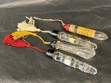 Lote 4 mini frascos de perfume antigos vintage cintura geométrica rolhas de baquelite comprar usado  Enviando para Brazil