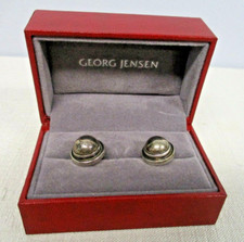 ASSINADO GEORG JENSEN DINAMARCA ABOTOADURAS DE PRATA ESTERLINA 44D ~ PERFEITO ESTADO NA CAIXA, usado comprar usado  Enviando para Brazil