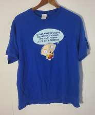 Camiseta Vintage 2003 Family Guy Stewie "Gift in My Diaper" Azul Grande comprar usado  Enviando para Brazil