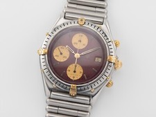 Breitling Chronomat 81950 mostrador vermelho ETA 7750 automático vintage 39mm com manutenção comprar usado  Enviando para Brazil