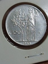 100 lire 1955 usato  Piaggine