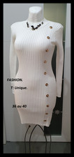 Robe pullblanche fashion d'occasion  Bouzonville