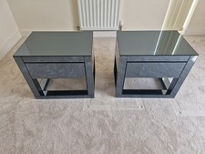 Mirrored glass bedside for sale  LEICESTER