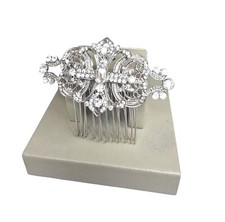 Pente de cabelo feminino banhado a prata com strass para casamento, eventos especiais, usado comprar usado Pente de cabelo feminino banhado a prata com strass para casamento, eventos especiais, usado comprar usado  Enviando para Brazil