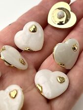 Gold pearl heart for sale  CONGLETON