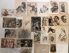 Vecchi disegni carta usato  Roma