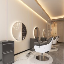 Konsola Konsoleta Fryzjerska Barberska Lustro 80x80 LED PRO okrągłe na sprzedaż  PL