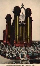 Cartão postal UT Salt Lake City órgão do tabernáculo e coro dividido vintage PC L2679, usado comprar usado  Enviando para Brazil