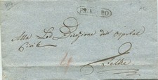 H026 prefilatelia lettera usato  Fontanellato