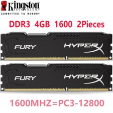 HyperX FURY DDR3 8GB 2x 4GB 1600 MHz PC3-12800 Desktop RAM DIMM 240pins, usado comprar usado  Enviando para Brazil