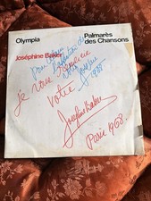 Autographe joséphine backer d'occasion  Arnouville