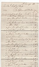 Georgian tailors invoice for sale  LLANWRTYD WELLS