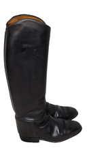 Botas Konigs vintage para mujer talla 9 cuero negro caballo negro equitación ecuestre segunda mano  Embacar hacia Mexico