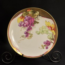 Usado, Placa Coronet Limoges verde roxo uvas ouro 1920+ HTF pintada à mão por Lamour comprar usado  Enviando para Brazil
